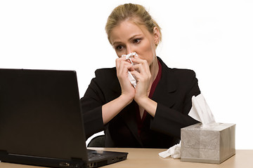 Image showing Sick at work