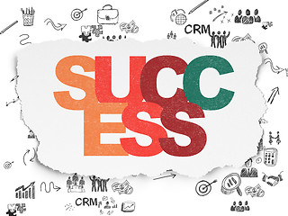 Image showing Business concept: Success on Torn Paper background