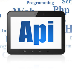 Image showing Programming concept: Tablet Computer with Api on display