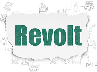 Image showing Political concept: Revolt on Torn Paper background