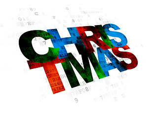 Image showing Entertainment, concept: Christmas on Digital background