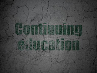 Image showing Learning concept: Continuing Education on grunge wall background