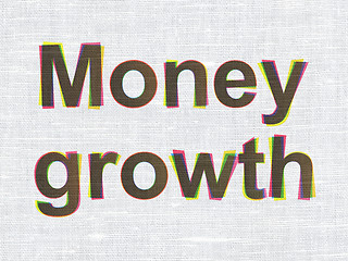 Image showing Money concept: Money Growth on fabric texture background