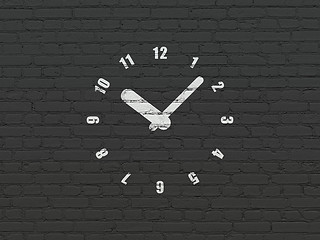 Image showing Time concept: Clock on wall background