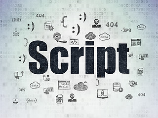 Image showing Software concept: Script on Digital Paper background