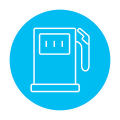 Image showing Gas station line icon.