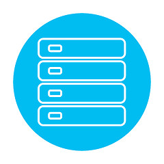 Image showing Computer server line icon.