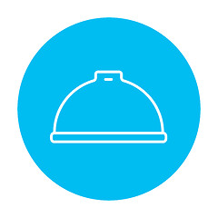 Image showing Restaurant cloche line icon.