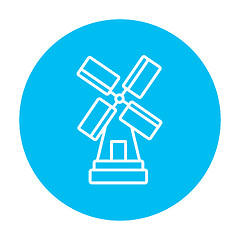 Image showing Windmill line icon.