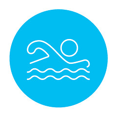 Image showing Swimmer line icon.