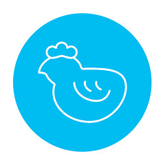 Image showing Chick line icon.