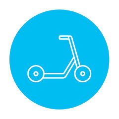 Image showing Kick scooter line icon.
