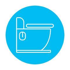 Image showing Toilet line icon.