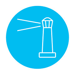 Image showing Lighthouse line icon.