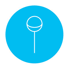 Image showing Round lollipop line icon.