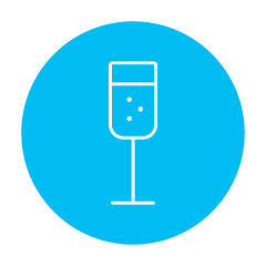 Image showing Glass of champagne line icon.