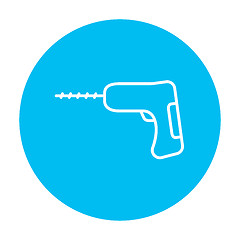 Image showing Hammer drill line icon.