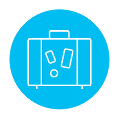 Image showing Suitcase line icon.