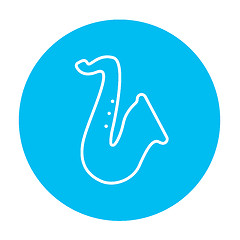 Image showing Saxophone line icon.