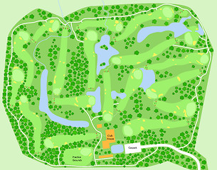 Image showing Golf course map