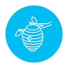 Image showing Bee hive line icon.