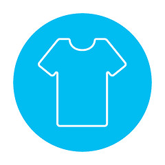 Image showing T-shirt line icon.