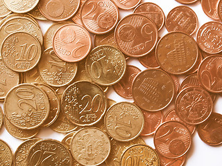 Image showing  Euro coins vintage