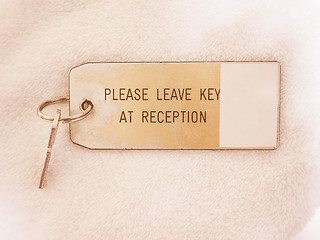 Image showing  Hotel room key vintage