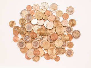 Image showing  Euro coins vintage