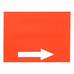 Image showing  Direction arrow sign isolated vintage