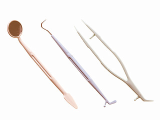 Image showing  Dentist tools isolated vintage