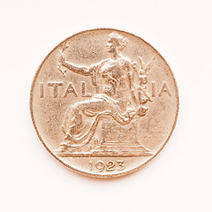Image showing  Old Italian coin vintage