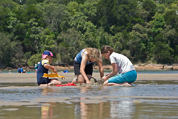 Image showing sand castles