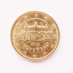 Image showing  Slovak 50 cent coin vintage