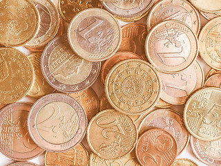 Image showing  Euro coins vintage