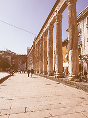 Image showing Retro looking Colonne di San Lorenzo Milan