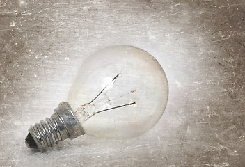 Image showing Old lightbulb isolated on a white background