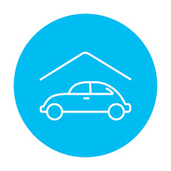 Image showing Car garage line icon.