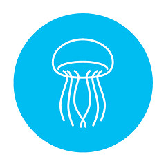 Image showing Jellyfish line icon.