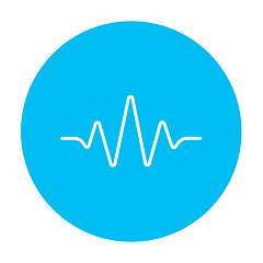 Image showing Sound wave line icon.