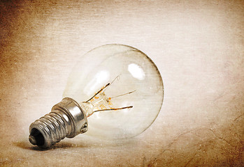 Image showing Old lightbulb isolated on a white background