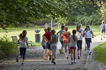 Image showing Children running in park