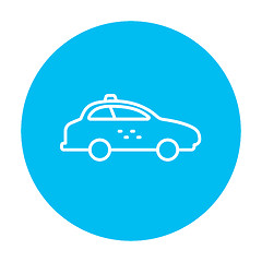 Image showing Taxi car line icon.