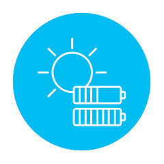 Image showing Solar energy line icon.