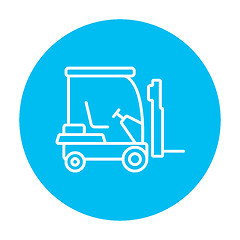 Image showing Forklift line icon.