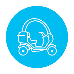 Image showing Rickshaw line icon.