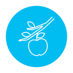 Image showing Apple harvest line icon.