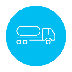 Image showing Fuel truck line icon.