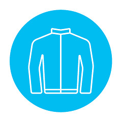 Image showing Biker jacket line icon.