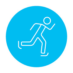 Image showing Speed skating line icon.